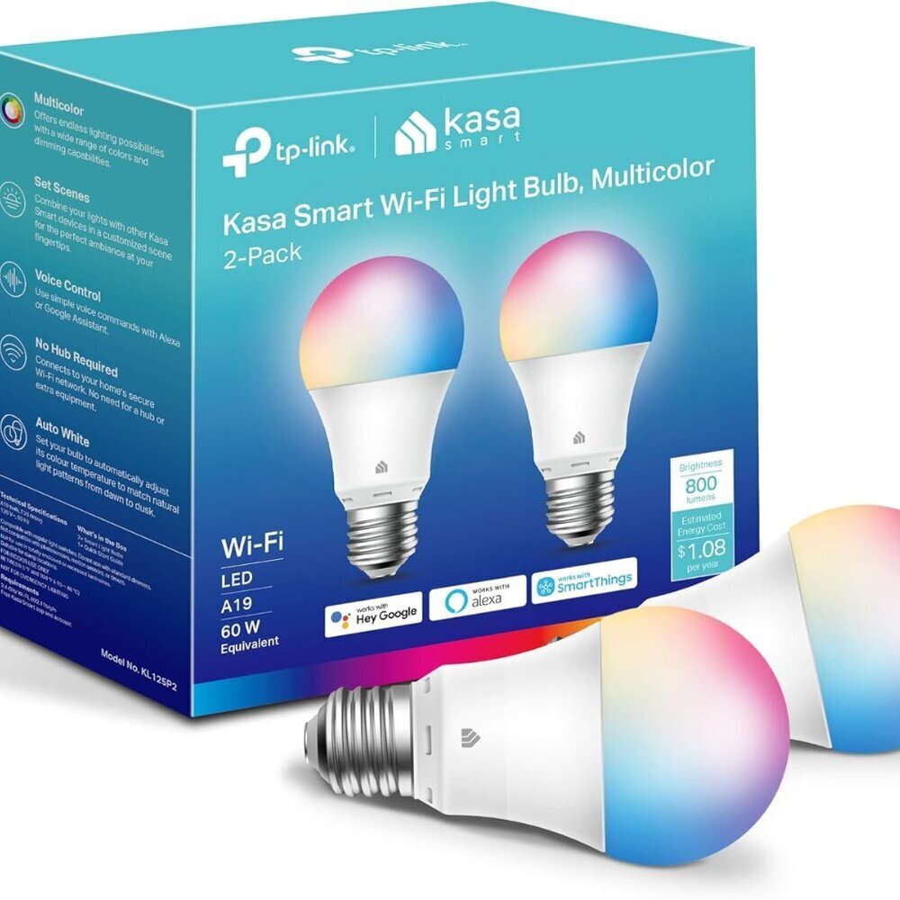 Light Bulbs, Full Color Changing Dimmable Smart WiFi Bulbs Compatible with Alexa
